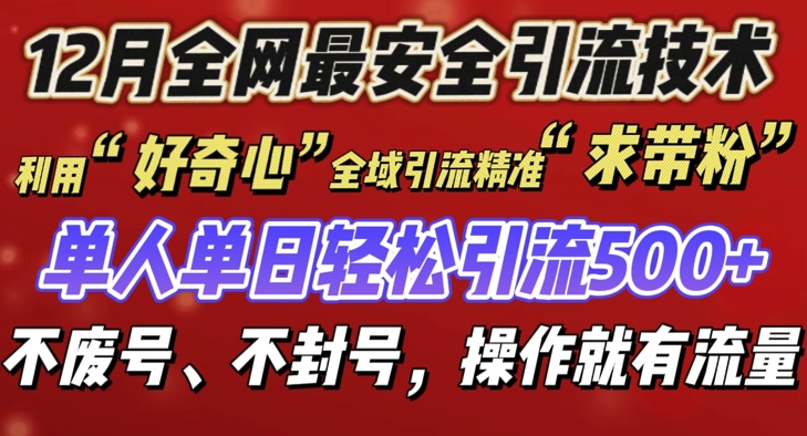 12 月份全网最安全引流创业粉技术来袭，不封号不废号，有操作就有流量【揭秘】-星火轻创