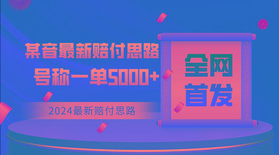 全网首发，2024最新某音赔付思路，号称一单收益5000+-星火轻创