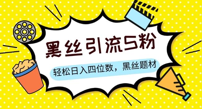 S粉变现，轻松日入四位数，黑丝题材+情感话术【揭秘】-星火轻创