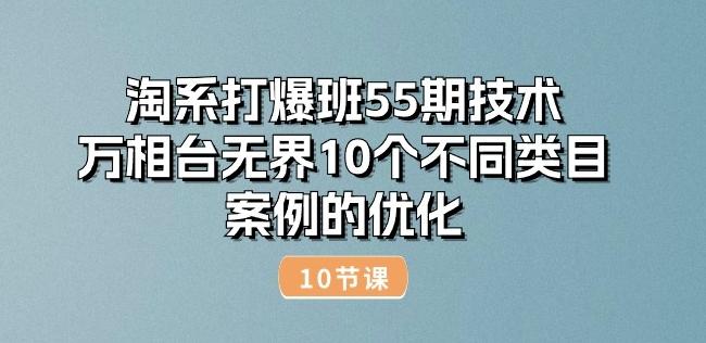 淘系打爆班55期技术：万相台无界10个不同类目案例的优化(10节)-星火轻创