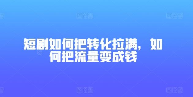 短剧如何把转化拉满，如何把流量变成钱-星火轻创