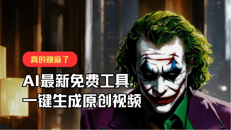 最新免费AI工具,一键生成原创视频,佛系搬运,轻松月入10000+!-星火轻创