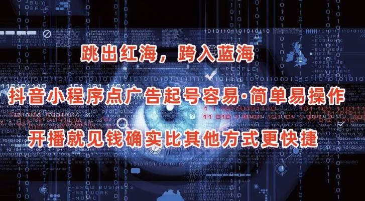 抖音小程序点广告项目，起号容易，简单易操作，开播就见有收益【揭秘】-星火轻创