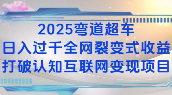 2025弯道超车日入过K全网裂变式收益打破认知互联网变现项目【揭秘】-星火轻创