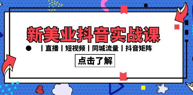 新美业抖音实战课丨直播丨短视频丨同城流量丨抖音矩阵(30节课)-星火轻创