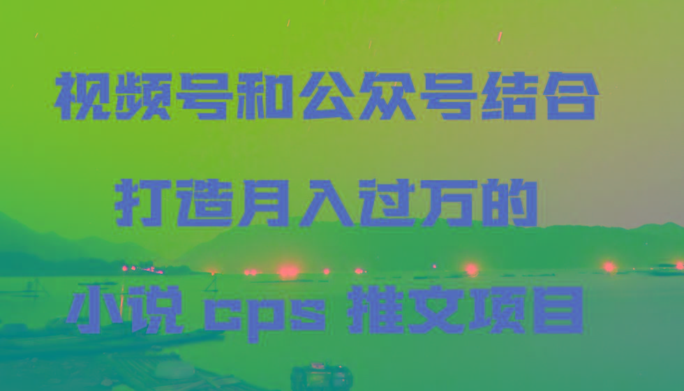 视频号和公众号结合打造月入过万的小说cps推文项目,包括市面上面的各种思路详解-星火轻创