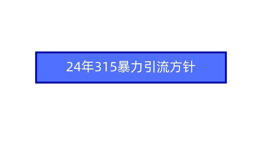 2024年自媒体爆款视频制作,快速涨粉暴力引流方针!-星火轻创