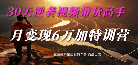 30天逆袭视频带货高手，单月变现6万加特训营-麦子甜-星火轻创