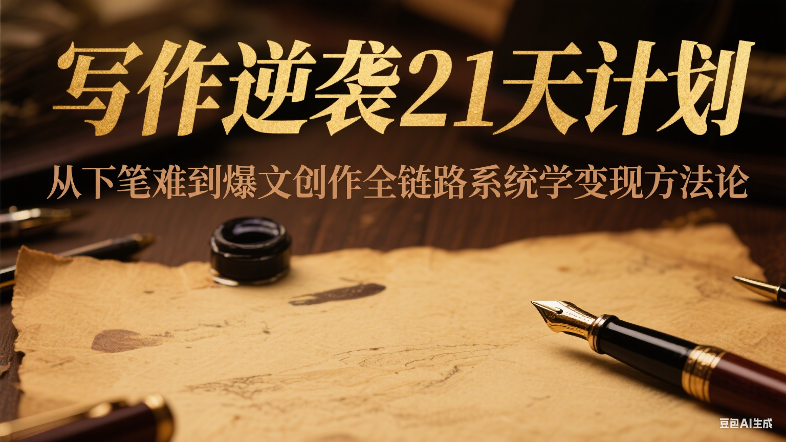 写作逆袭21天计划:从下笔难到爆文创作全链路系统学变现方法论-星火轻创