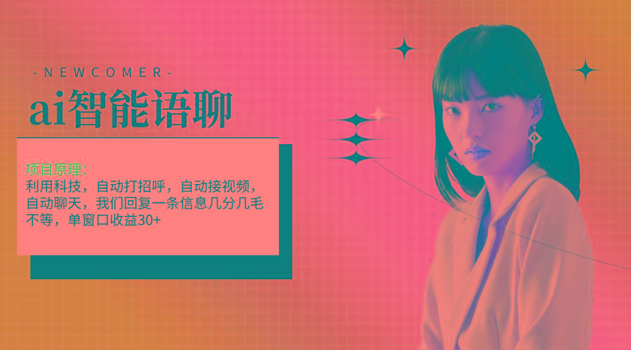 ai智能语聊，单窗口30+单机500+，无脑干！！！-星火轻创