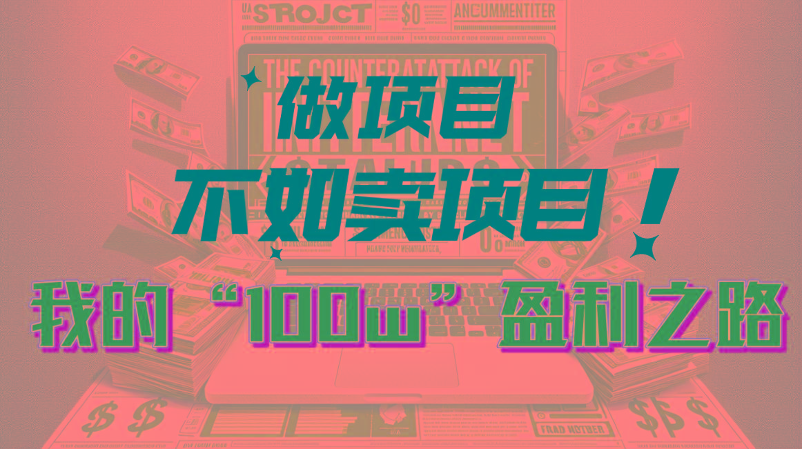 为什么做项目不如卖项目？我的100W+盈利之路-星火轻创