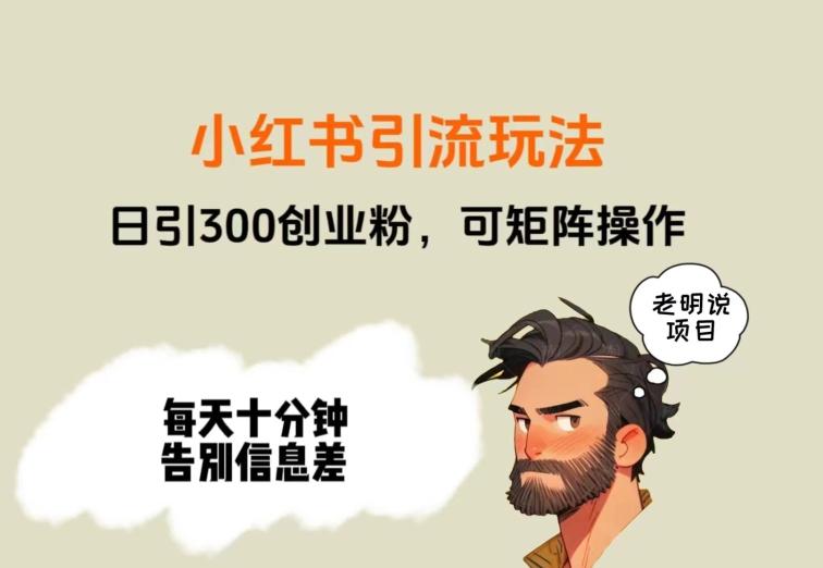 靠小红书视频日印300粉，两分钟一个视频轻松矩阵-星火轻创