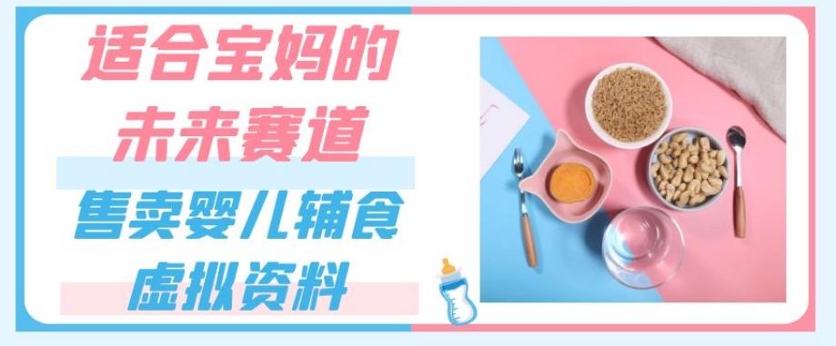 适合宝妈的未来赛道，售卖婴儿辅食虚拟资料，一份9.9-69.9元闭眼赚钱-星火轻创