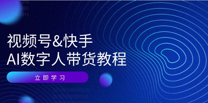 视频号快手AI数字人带货教程：认知、技术、运营、拓展与资源变现-星火轻创