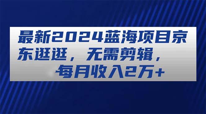 最新2024蓝海项目京东逛逛，无需剪辑，每月收入2万+-星火轻创