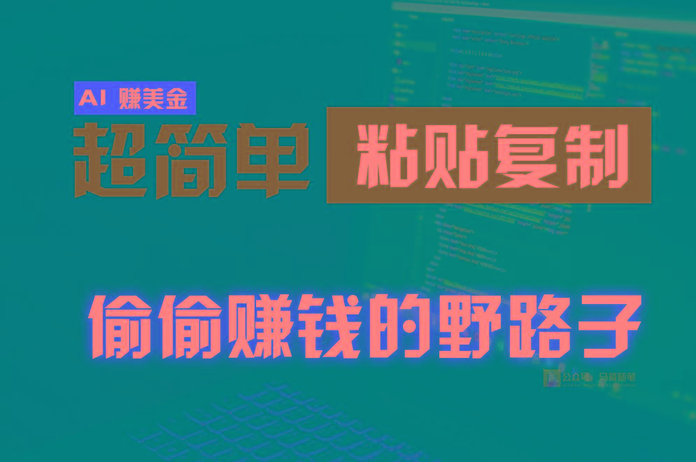 偷偷赚钱野路子,0成本海外淘金,无脑粘贴复制,稳定且超简单,适合副业兼职-星火轻创
