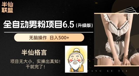 男粉项目6.5升级版，全自动男粉项目，日收入1K+【揭秘】-小艾项目网