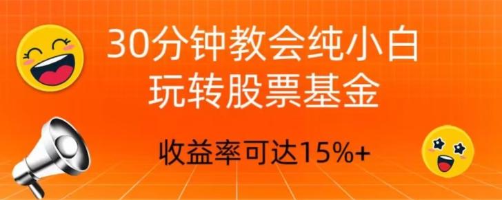 30分钟教会你玩转股票基金，只教好的筛选方法，不荐股-星火轻创