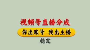 视频号直播分成，全程托管招募，单月轻松变现8k【揭秘】-星火轻创
