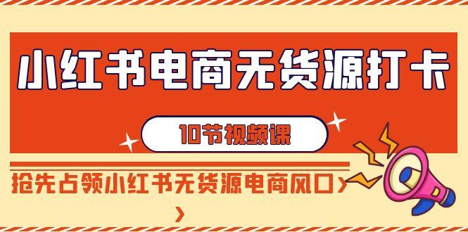 小红书电商-无货源打卡，抢先占领小红书无货源电商风口(10节课)-星火轻创