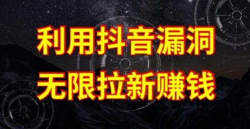 利用抖音链接漏洞，无限拉新赚钱【漏洞原理+操作流程】【揭秘】-星火轻创
