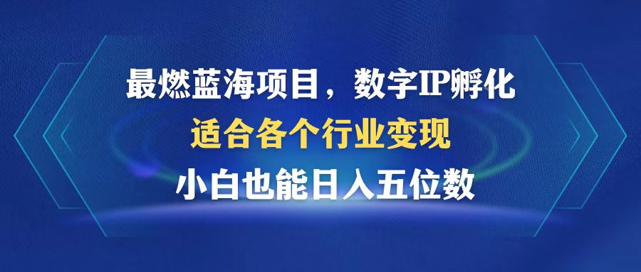 最燃蓝海项目  数字IP孵化  适合各个行业变现  小白也能日入5位数-星火轻创