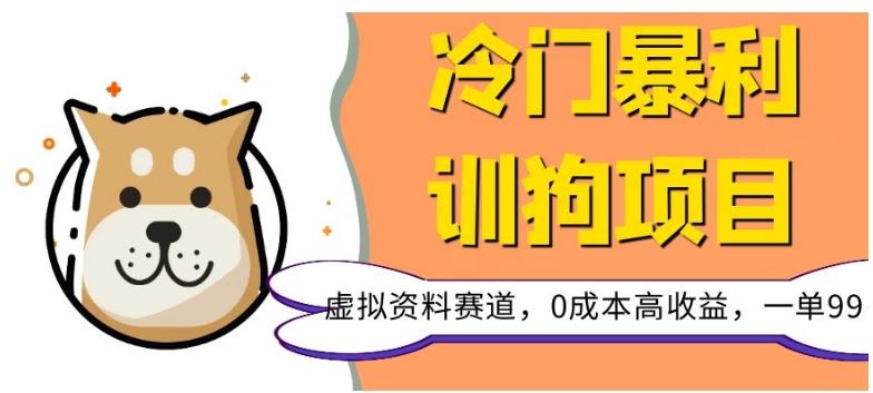 冷门暴利的训狗项目，虚拟资料赛道，0成本高收益，一单99-星火轻创