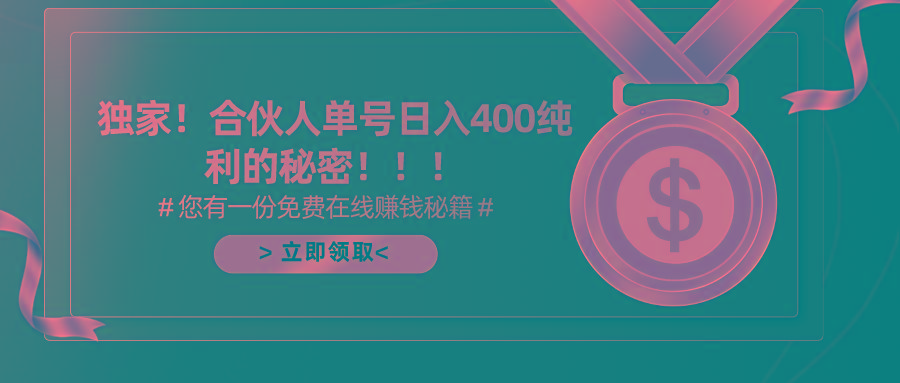 (10028期)合伙人广告撸金最新玩法，每天单号400纯利-星火轻创
