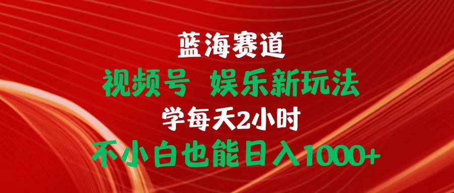 蓝海赛道视频号 娱乐新玩法每天2小时小白也能日入1000+-星火轻创