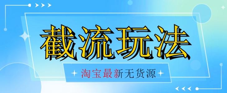 首发价值2980最新淘宝无货源不开车自然流超低成本截流玩法日入300+【揭秘】【1016更新】-小艾项目网