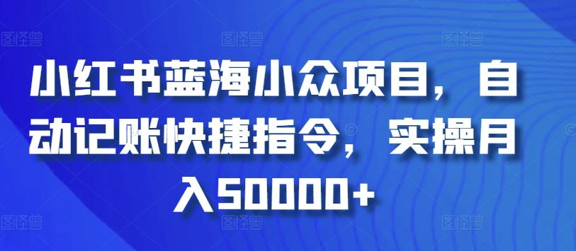 小红书蓝海小众项目，自动记账快捷指令，实操月入50000+【揭秘】-星火轻创