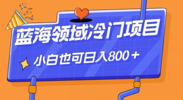 蓝海领域冷门赛道，一单39.9，日入800＋-星火轻创