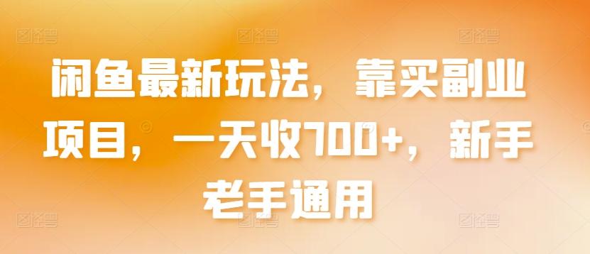 闲鱼最新玩法，靠买副业项目，一天收700+，新手老手通用【揭秘】-星火轻创