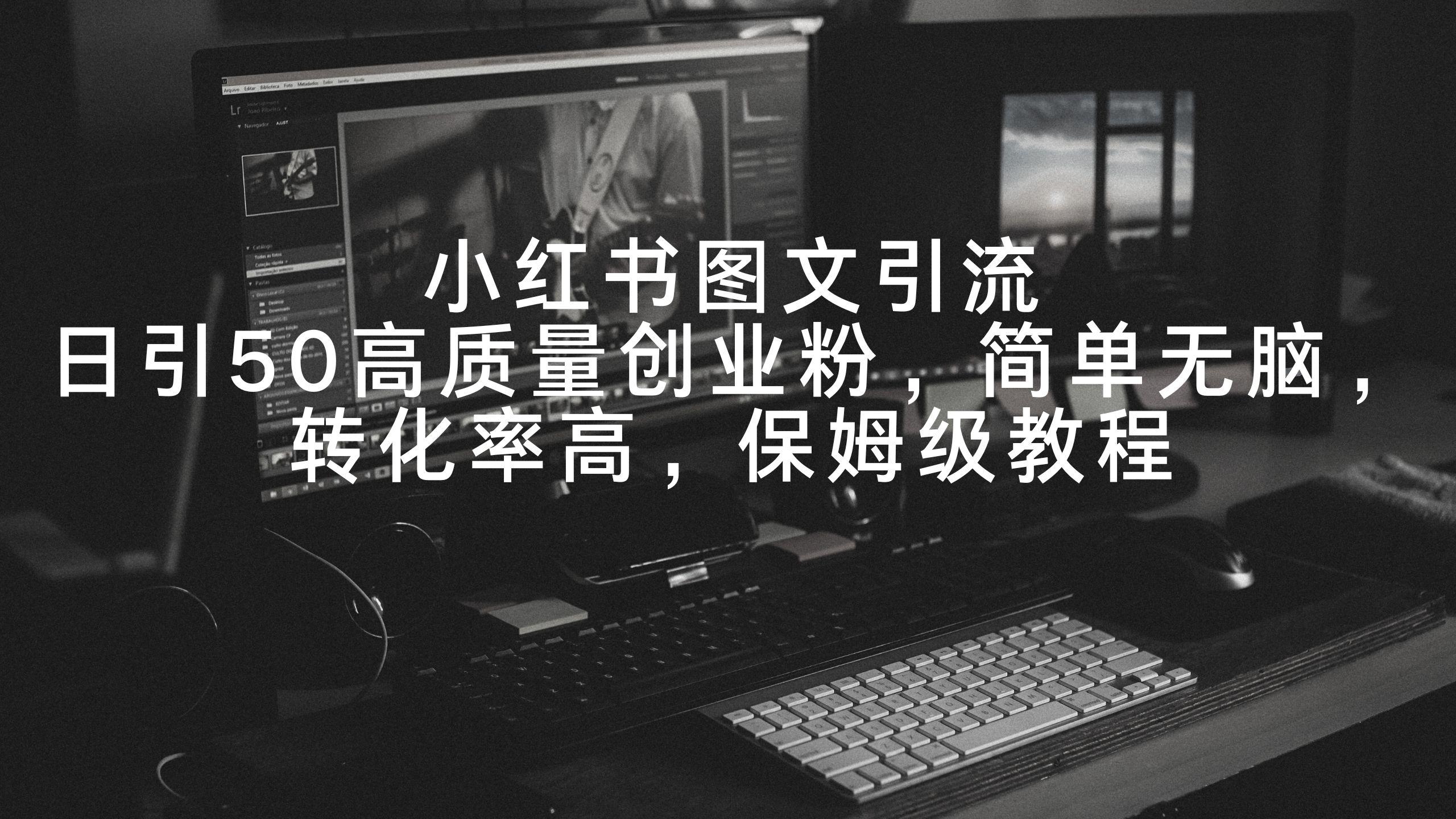 小红书图文引流，日引50高质量创业粉，简单无脑，转化率高，保姆级教程-星火轻创