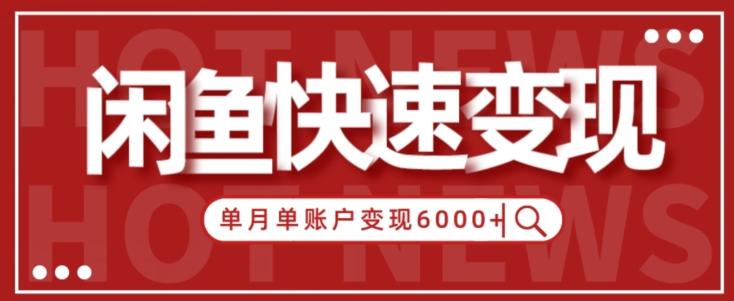 【新手项目】小白快速在闲鱼单月单账号变现6000+的秘密-星火轻创