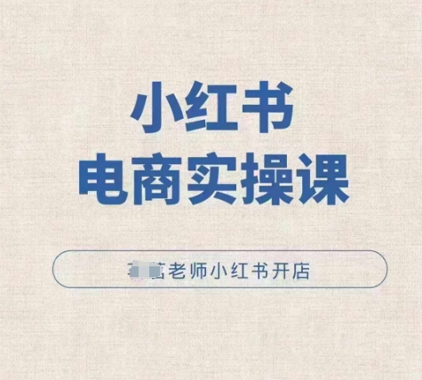 小红薯电商实操课，小红书开店实操必学课-星火轻创