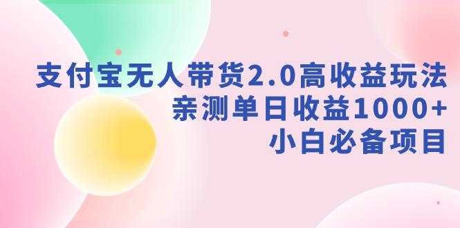 支付宝无人带货2.0高收益玩法，亲测单日收益1000+，小白必备项目-星火轻创
