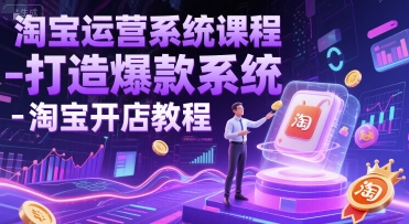 淘宝运营系统课程-打造爆款系统-淘宝开店教程-星火轻创