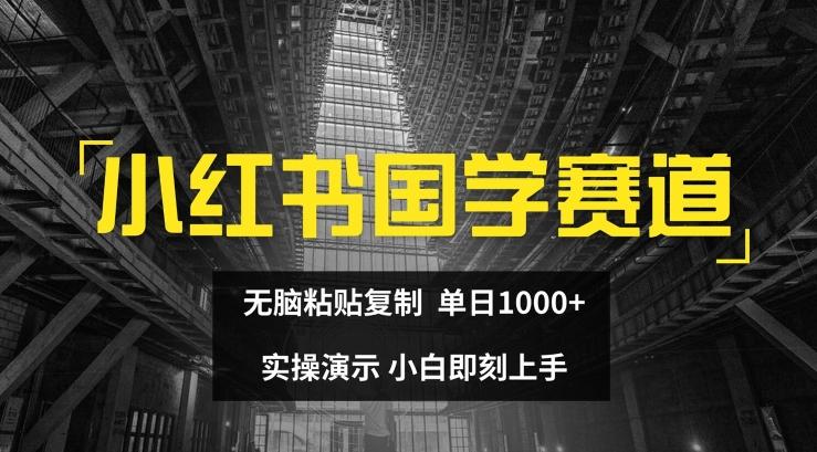 小红书国学赛道，无脑粘贴复制，单日1K，实操演示，小白即刻上手【揭秘】-星火轻创