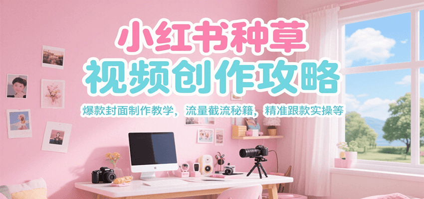 小红书种草视频创作攻略，爆款封面制作教学 ，流量截流秘籍 ，精准跟款实操等-星火轻创