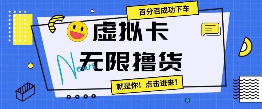 虚拟卡无限撸货，百分百成功下车【仅揭秘】-星火轻创
