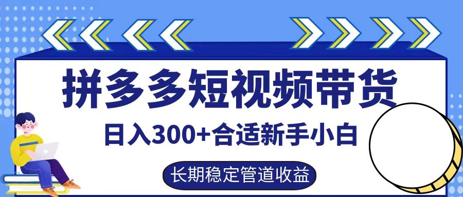 拼多多短视频带货日入300+，实操账户展示看就能学会-星火轻创