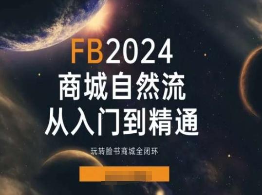 2024Faceboo商城自然流(从入门到精通)，玩转脸书商城全闭环-星火轻创