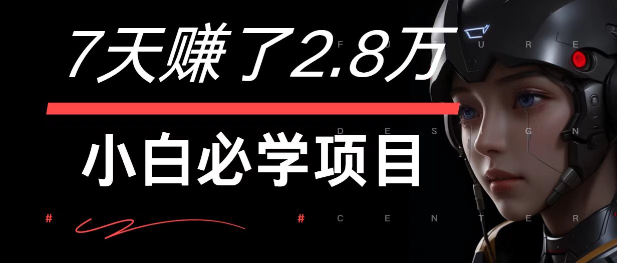 7天赚了2.8万！每单利润最少500+，轻松月入7万+小白有手就行-星火轻创