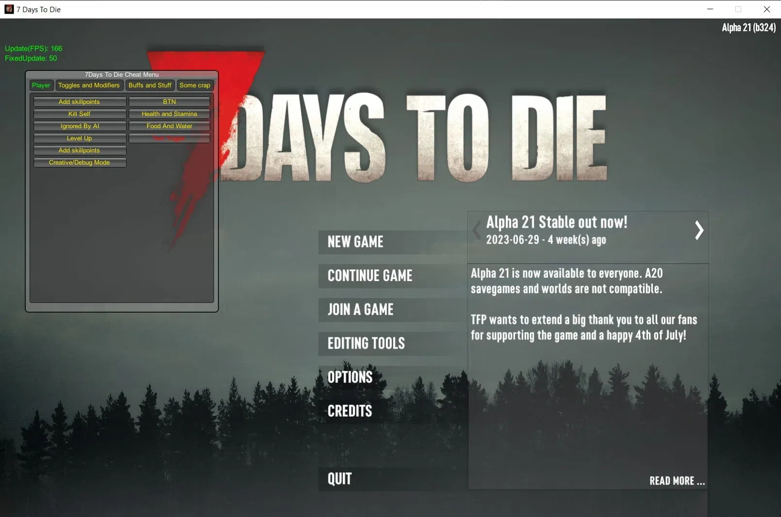 7 Days to Die 七日杀多功能修改器 v1.1.3.105 免费版-星火轻创
