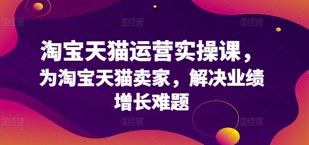淘宝天猫运营实操课，为淘宝天猫卖家，解决业绩增长难题-星火轻创