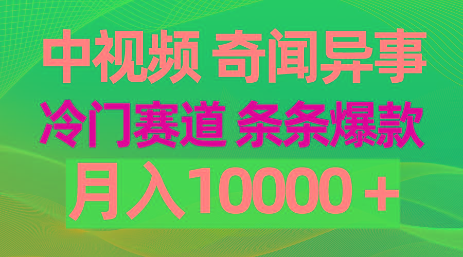 (9627期)中视频奇闻异事，冷门赛道条条爆款，月入10000＋-星火轻创
