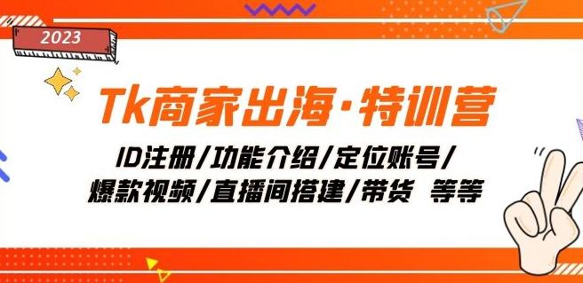 Tk商家出海·特训营：ID注册/功能介绍/定位账号/爆款视频/直播间搭建/带货-星火轻创