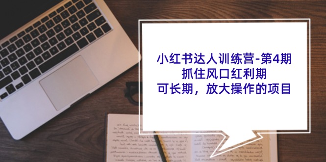 小红书达人训练营第4期：抓住风口红利期，可长期，放大操作的项目-星火轻创