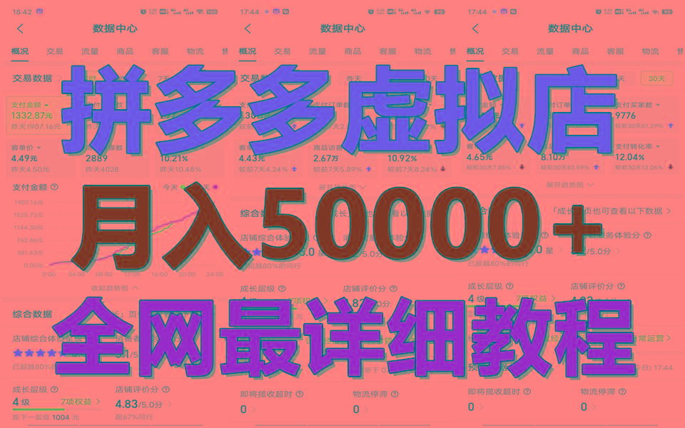 拼多多虚拟电商训练营月入50000+你也行，暴利稳定长久，副业首选-星火轻创